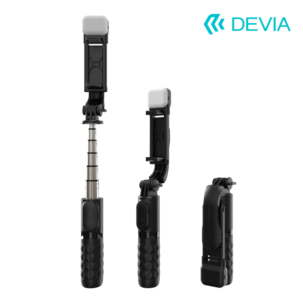 Selfie Stick Con Luz F06 Devia, con trípode