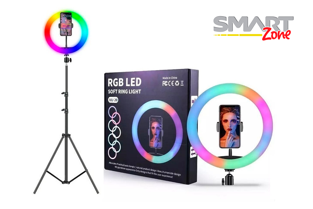 Anillo Luz Y Tripode Para Celular Aro De Luz RGB 30cm Con Holder