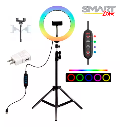 Aro de Luz RGB 45cm con Holder para Celular y Tripode