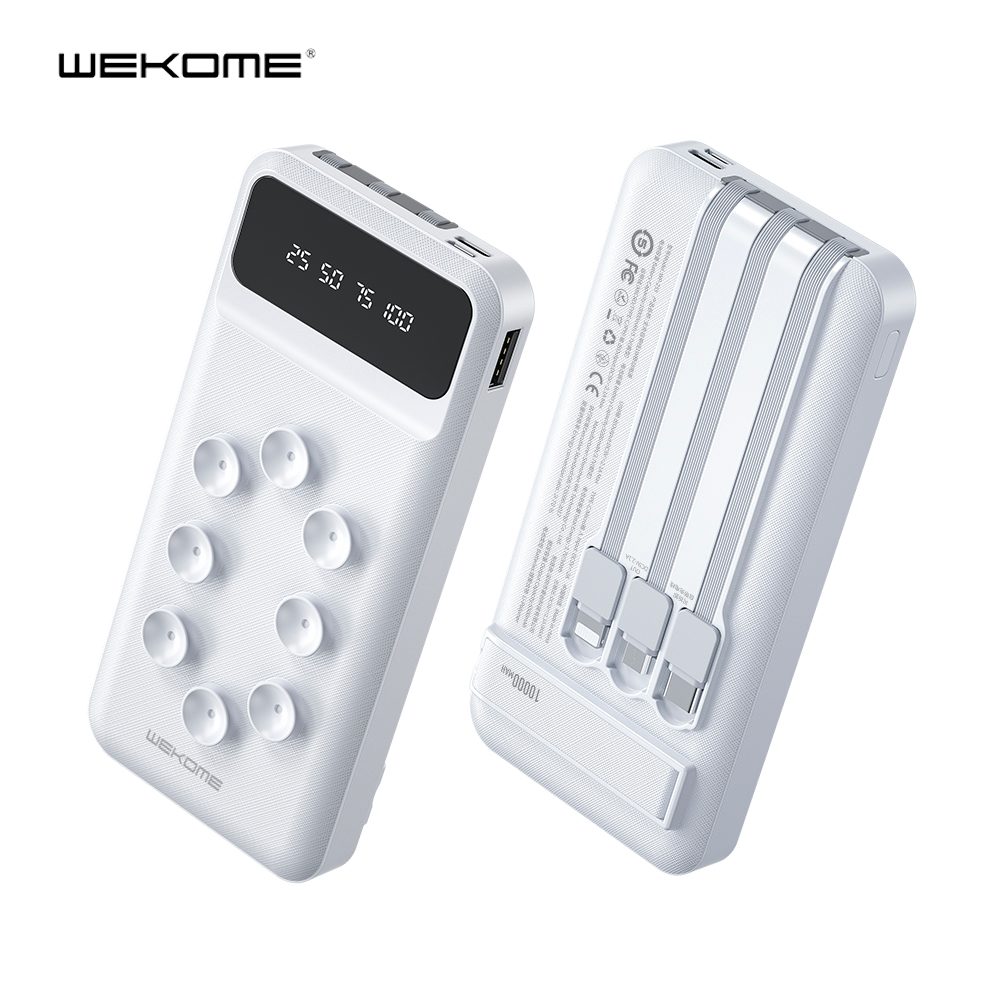 Batería Externa 10000 mAh con cable Wekome