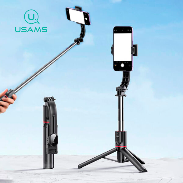 Selfie Stick Bluetooth Usams, con trípode