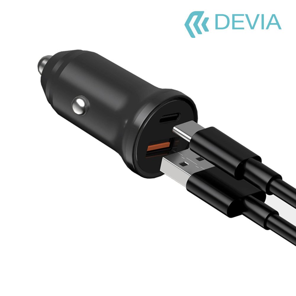 Adaptador Carro Mini PD +QC 3.0 30w