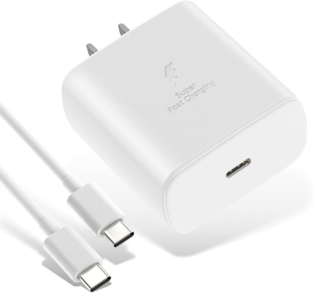 Cargador De Casa De Samsung PD 45 Watts Tipo C (Cargador y Cable)