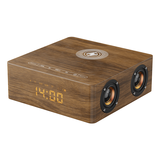 Parlante Bluetooth Retro con carga Inalambrica