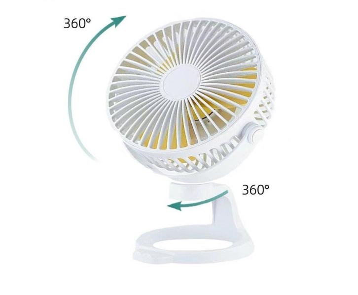 Ventilador Portátil Recargable Ajustable de Escritorio