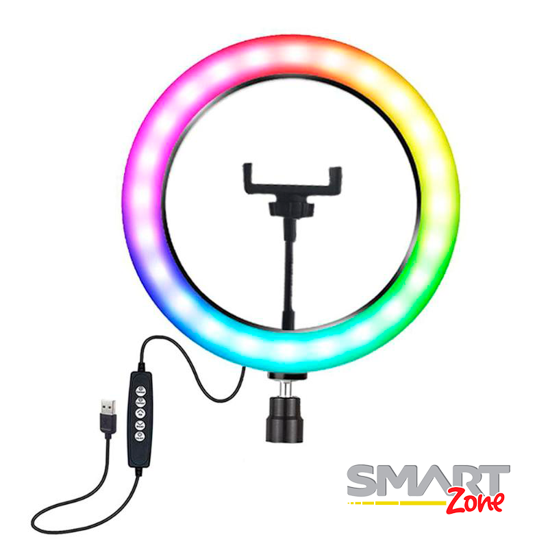 Aro de Luz RGB 30cm con Holder para Celular y Trípode