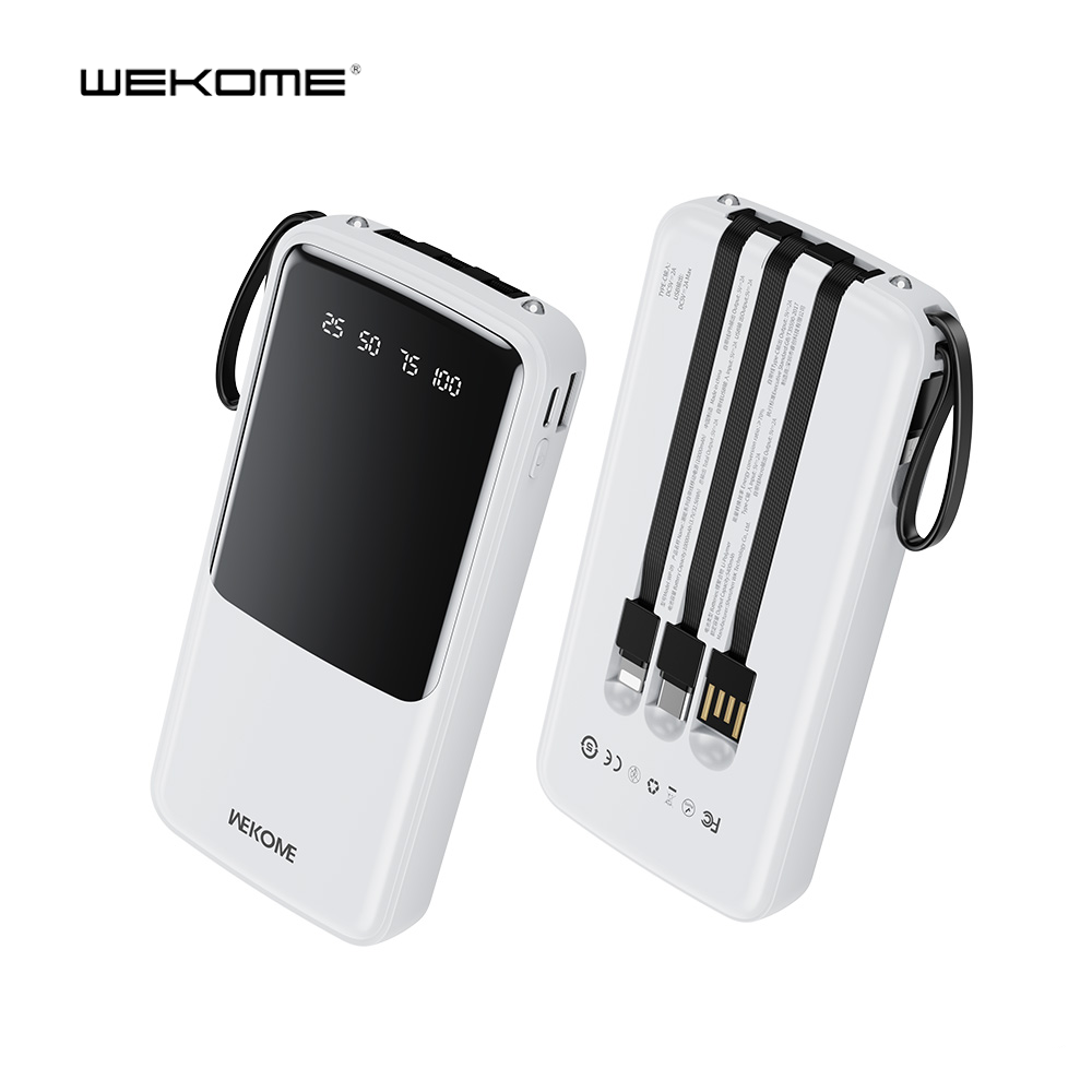 Batería Externa con cable 12W 20000 mAh WP-09 Wekome