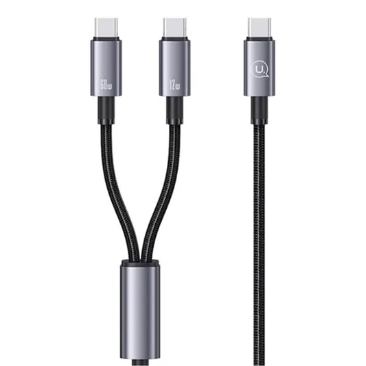 Cable Usams 2 en 1 1.2M 72W Tipo C SJ-740