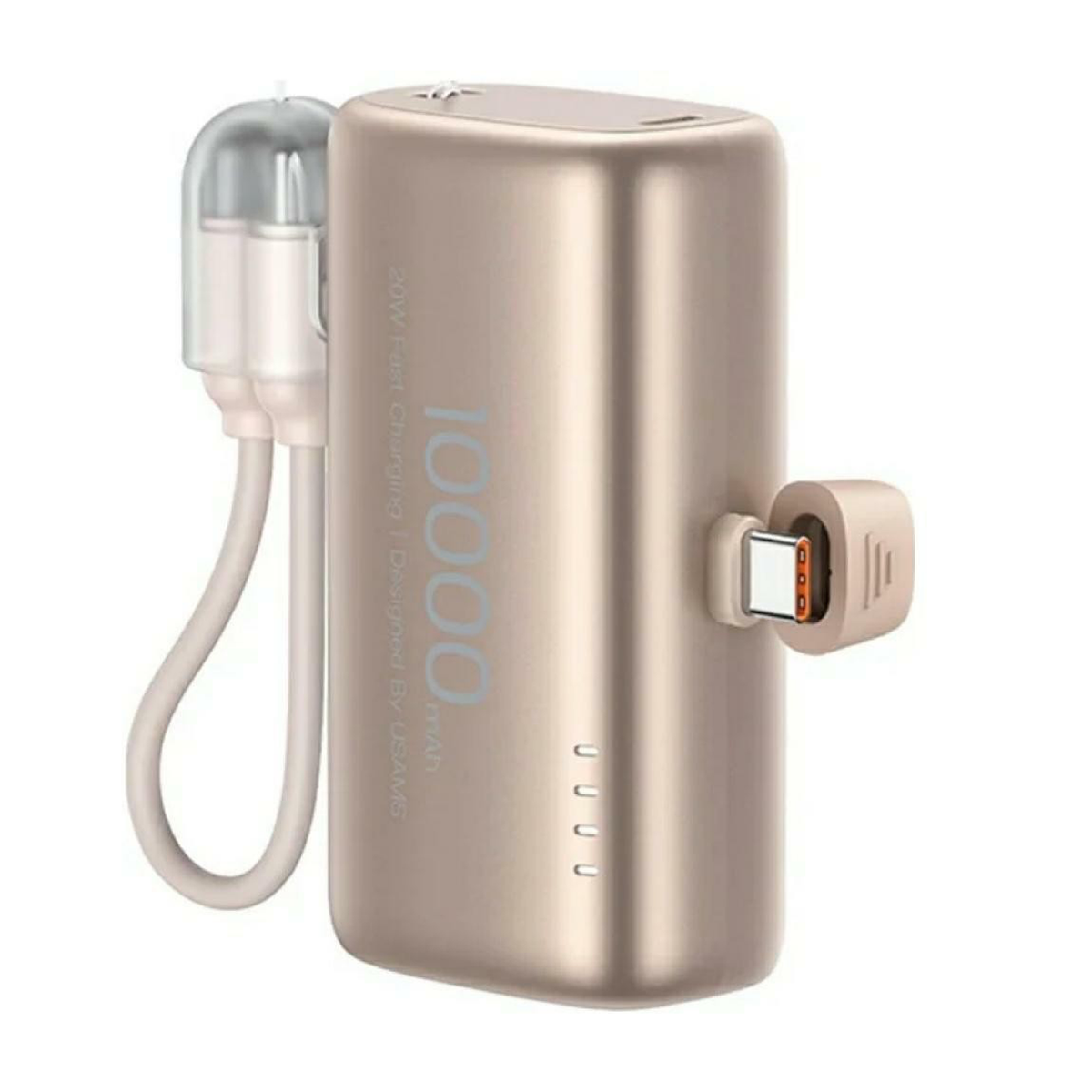Bateria Externa Usams Tipo Cápsula 10000mAh 20W PB82 Oro Rosa