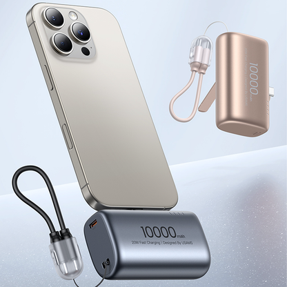Bateria Externa Usams Tipo Cápsula 10000mAh 20W PB82 Oro Rosa
