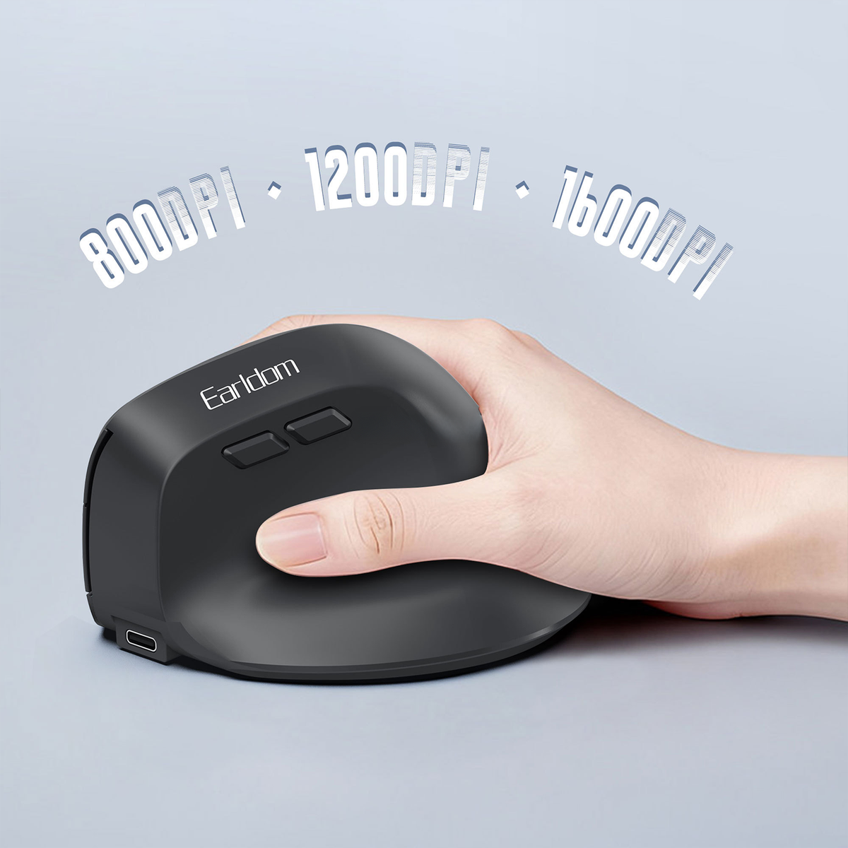 Mouse Vertical Inalámbrico Ergonómico DPI ET-KM21