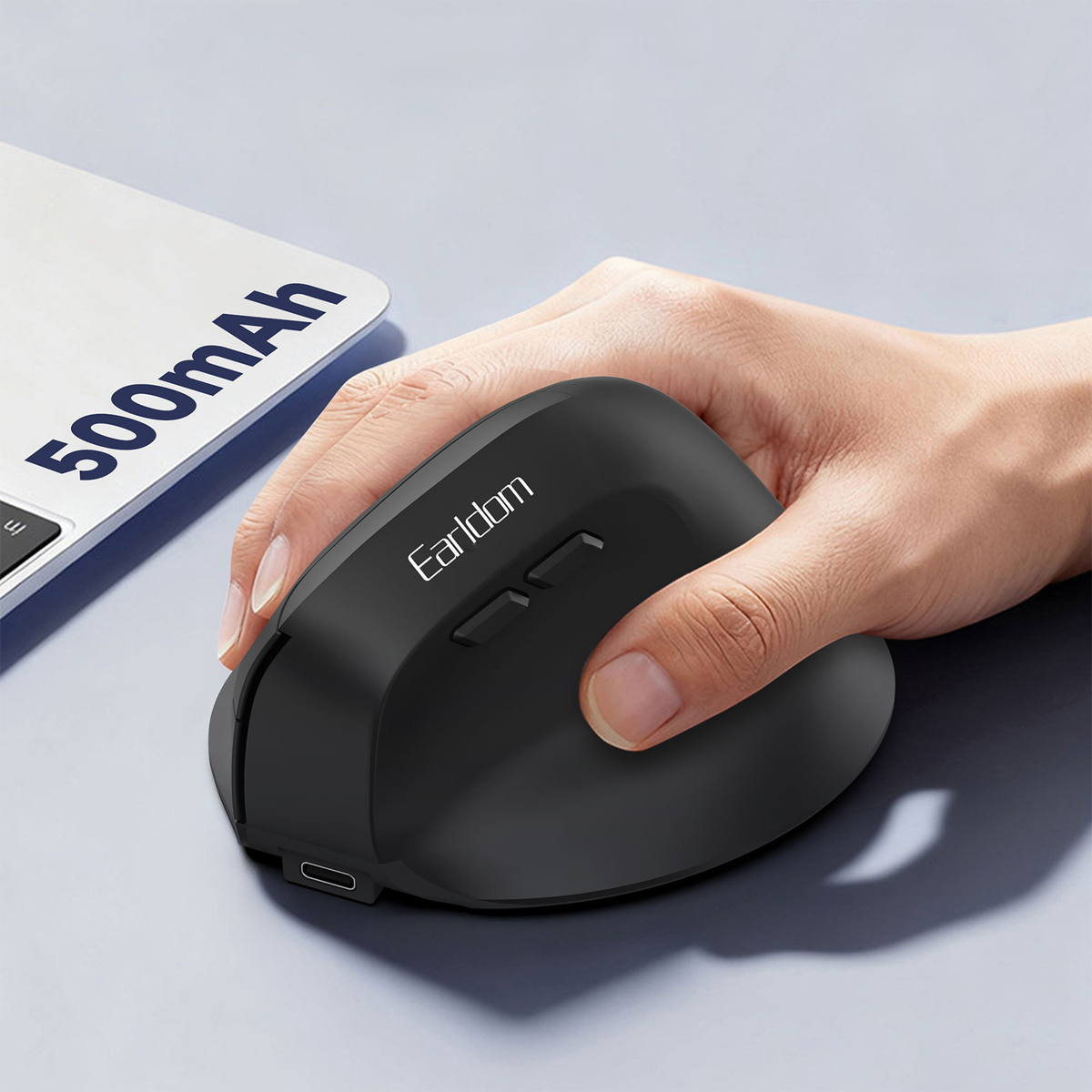 Mouse Vertical Inalámbrico Ergonómico DPI ET-KM21