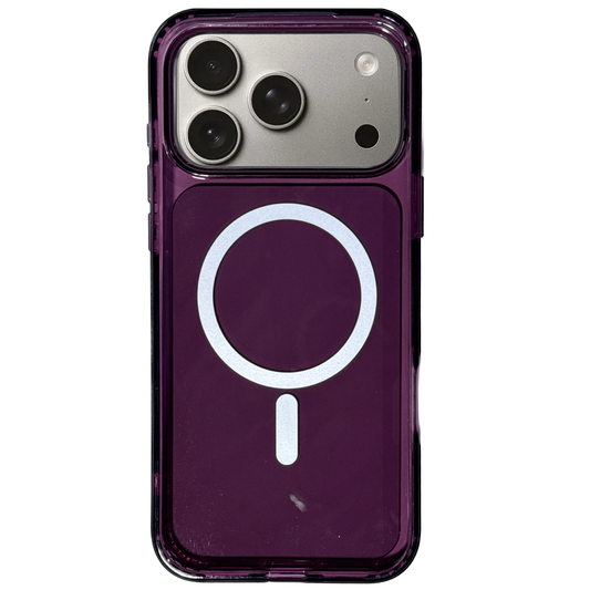 Estuche Transparente con Borde Color IPhone 17 Pro Max Purpura