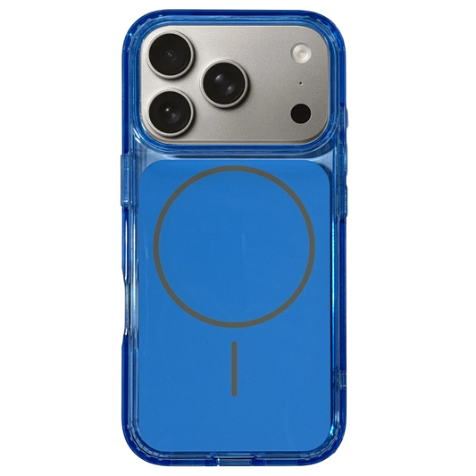 Estuche Transparente con Borde Color IPhone 17 Pro Max Azul (Copia)