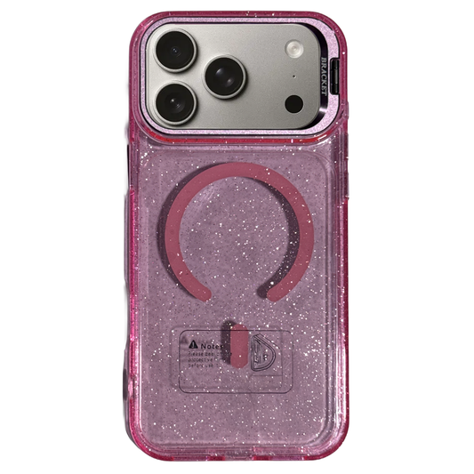 Estuche Transparente con Borde Color IPhone 17 Pro Max Rosado