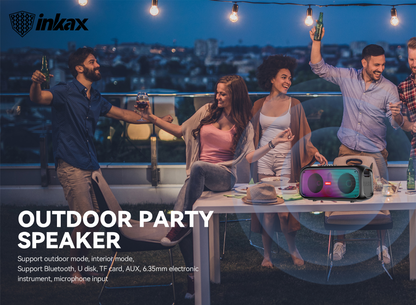 Parlante Bluetooth RGB Inkax con Microfono BS-49