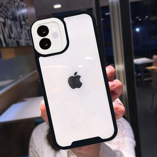 Estuche Transparente Borde  Negro Iphone 11